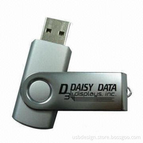 Classic Twister USB Flash Drives, Metal and Rubber Housing, Suitable for Promotional Purposes